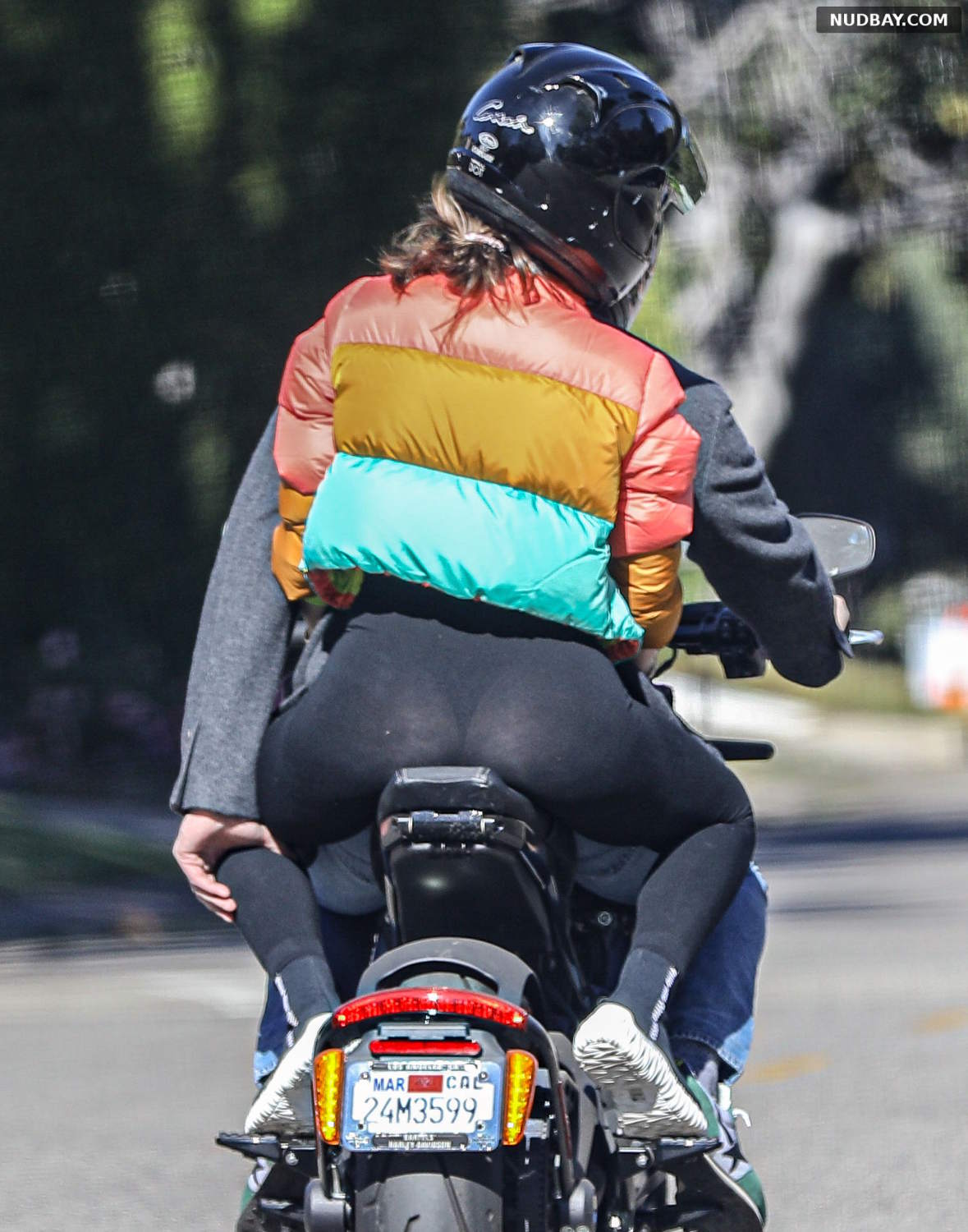 Ana De Armas riding Harley Davidson in Brentwood Nov 27 2020