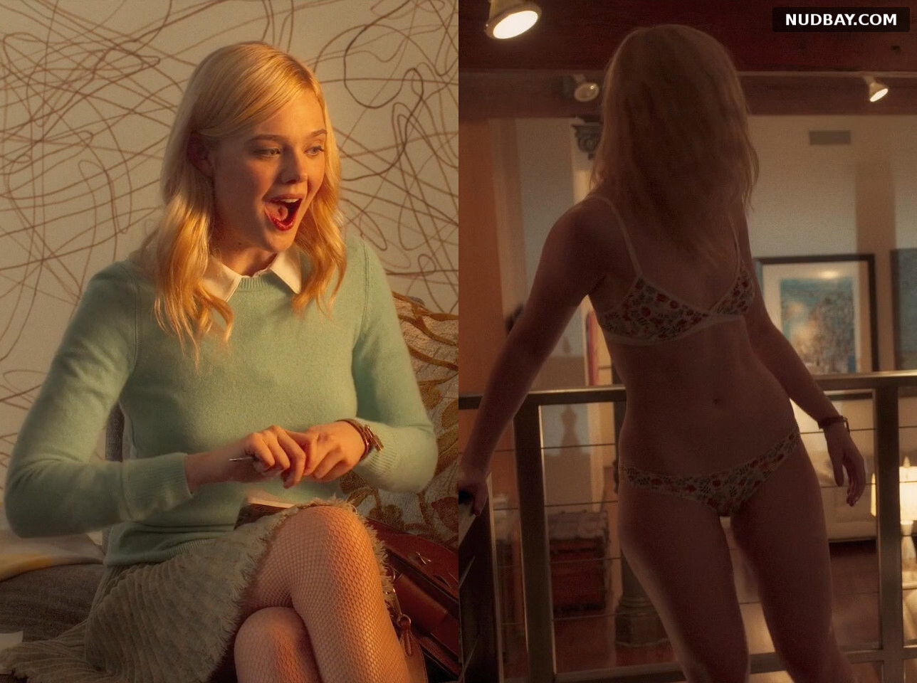 Elle Fanning nude in A Rainy Day in New York (2019)