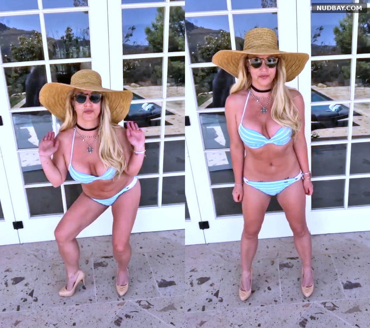 Britney Spears in blue bikini Aug 04 2021