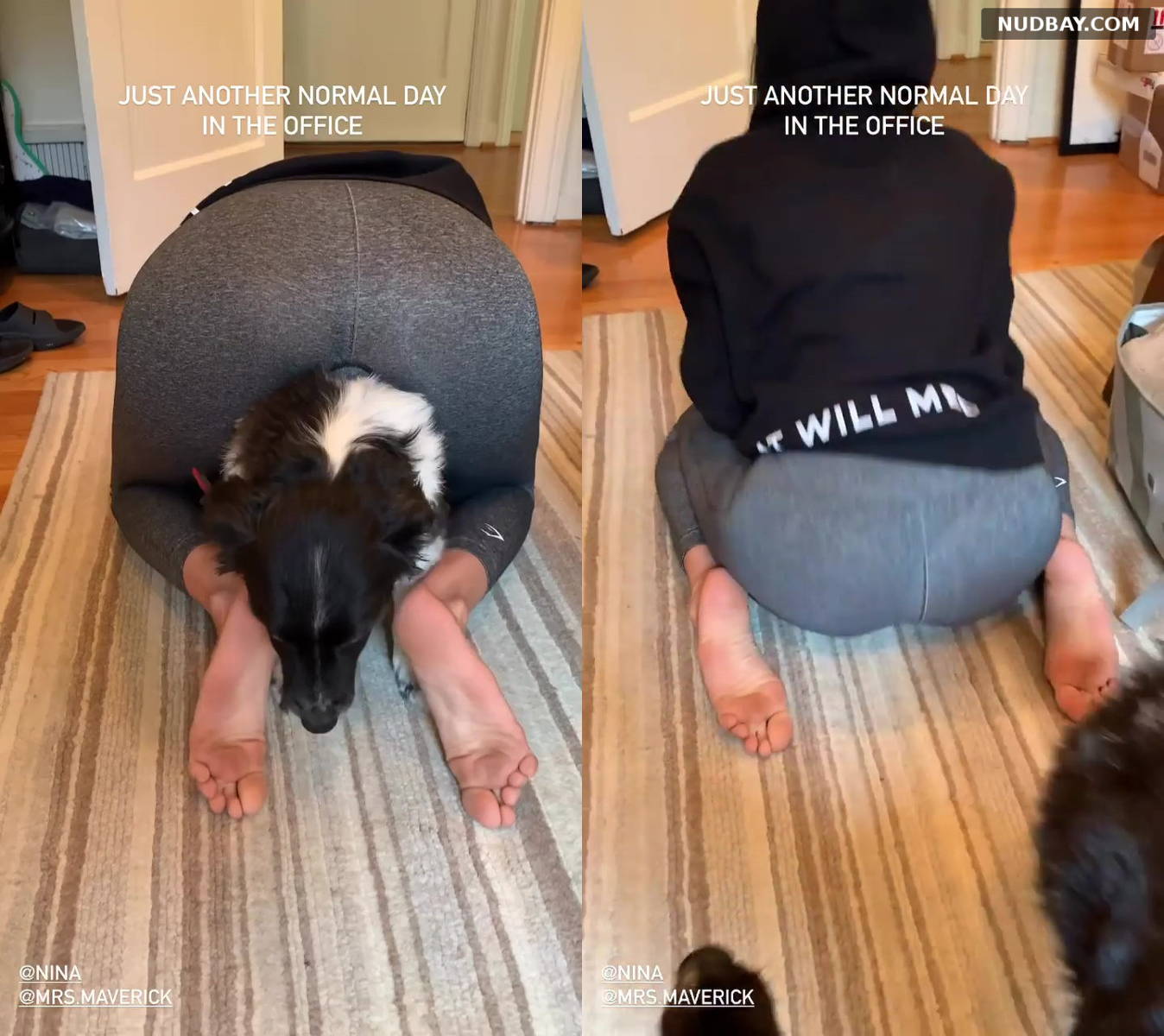 Nina Dobrev bends over and shows off her wet panties Aug 2021