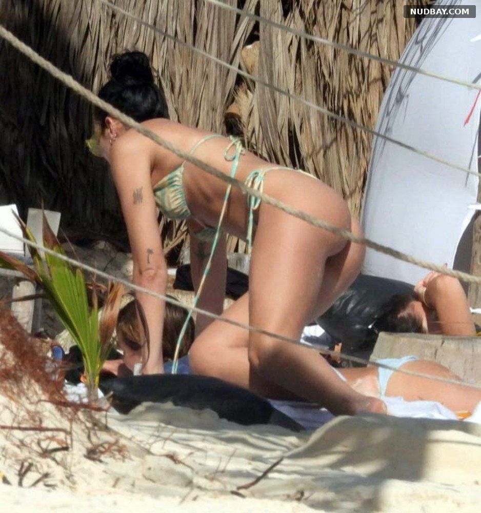 Dua Lipa Ass in a bikini during a vacation in Tulum Dec 31 .2020