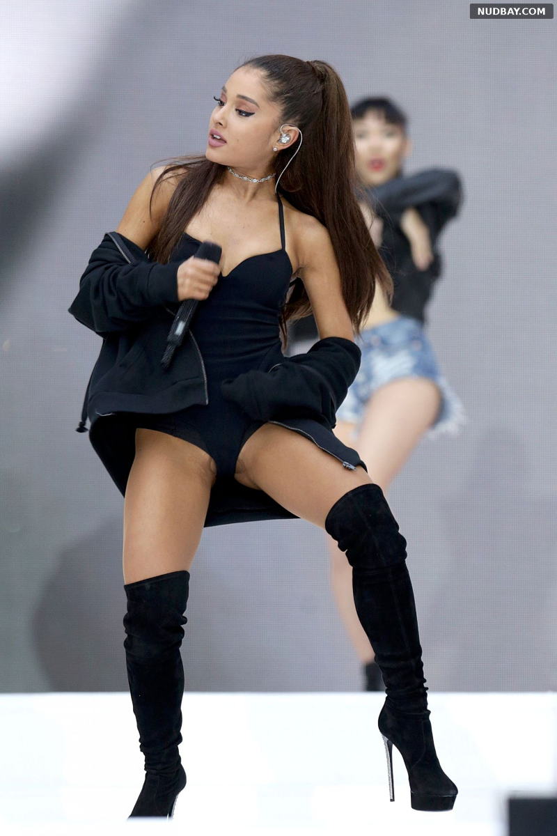 Ariana Grande Upskirt Performing at Capital FM Summertime Ball in London Jun 2015 01