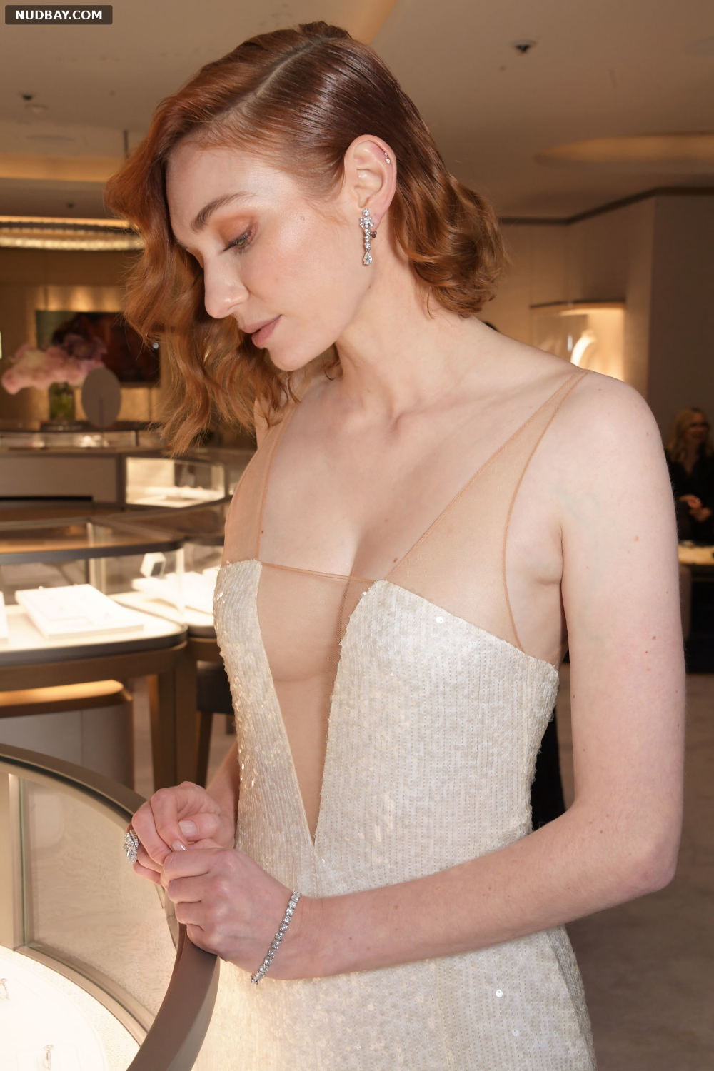 Eleanor Tomlinson Tits at De Beers Jewellers London Flagship Store Opening Event in London Nov 24 2021