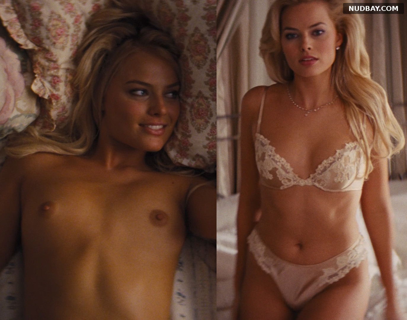 Margot Robbie Nude Tits in The Wolf of Wall Street (2013)