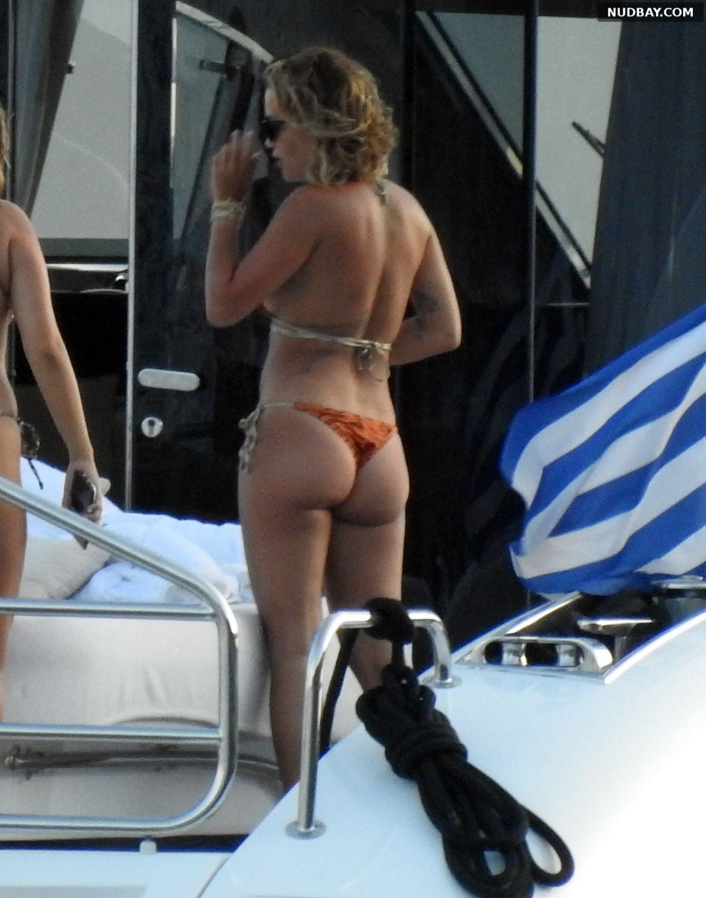 Rita Ora Ass on a yacht in Corfu Greece Aug 17 .2020