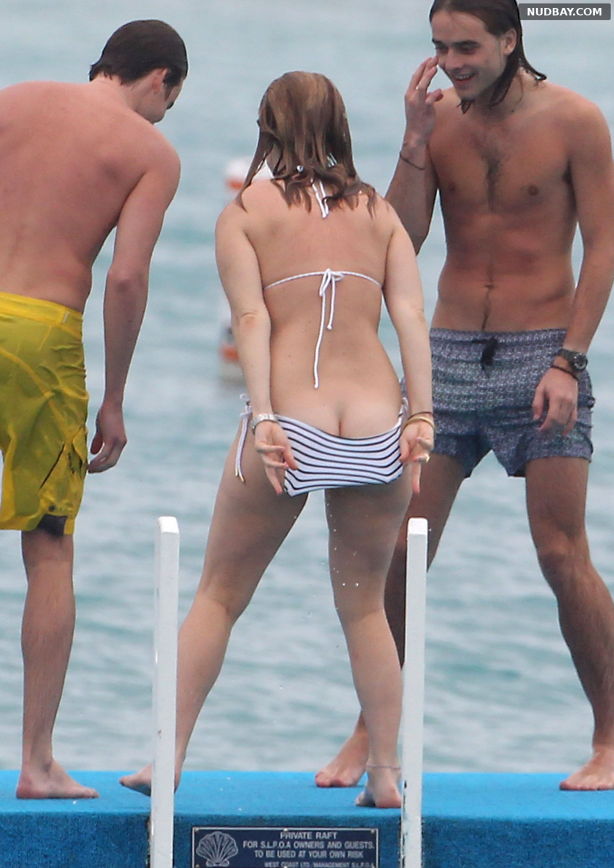 Alice Eve ButtCrack on the beach in Barbados December 25 2013 01