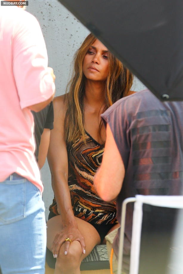 Halle Berry Upskirt During Photoshoot in Los Angeles Aug 17 2020 01