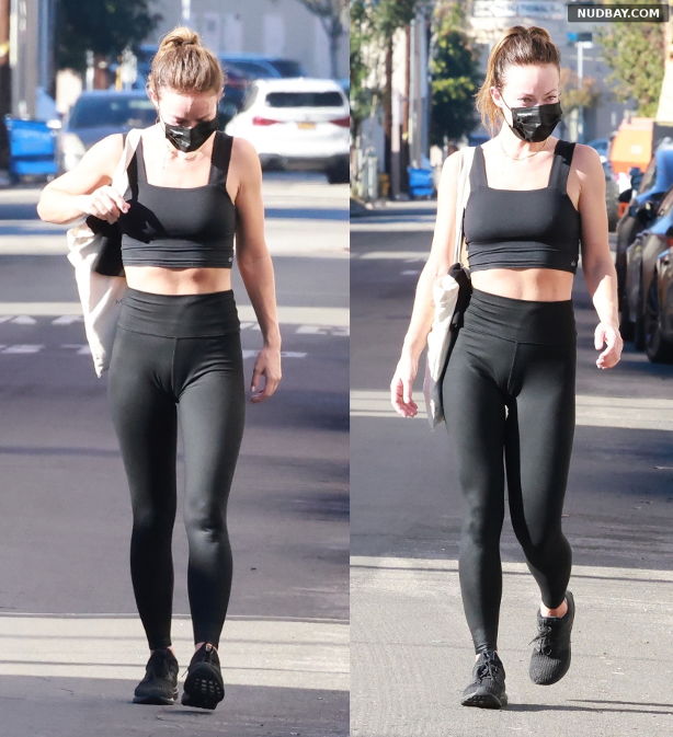 Olivia Wilde Cameltoe outside a gym in Los Angeles Dec 17 2021 01