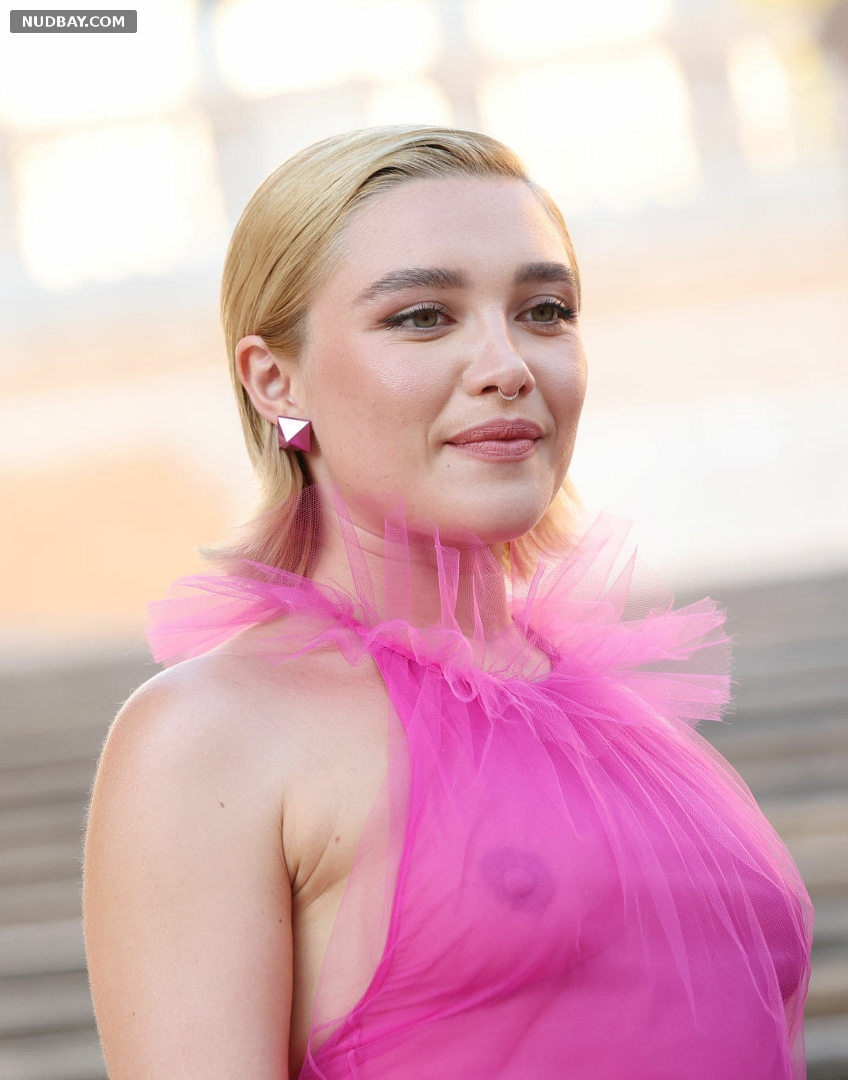 Florence Pugh See Thru at the Valentino Haute Couture fashion show Rome Italy Jul 08 2022