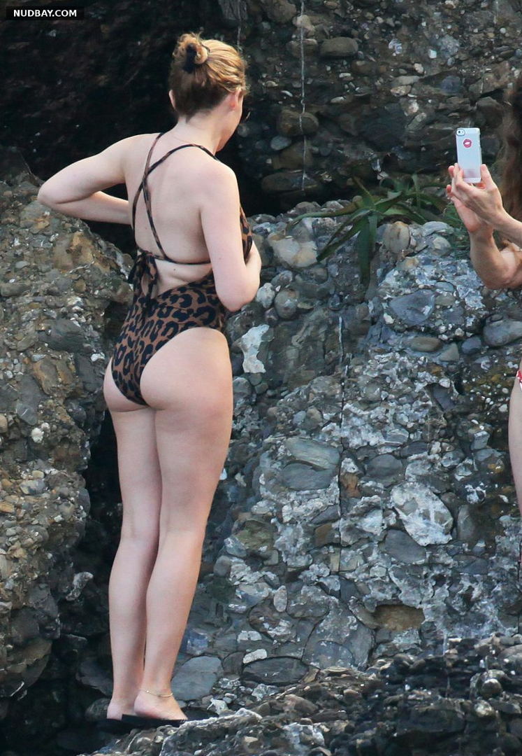 Kylie Minogue Booty wears swimming in Portofino July 2013