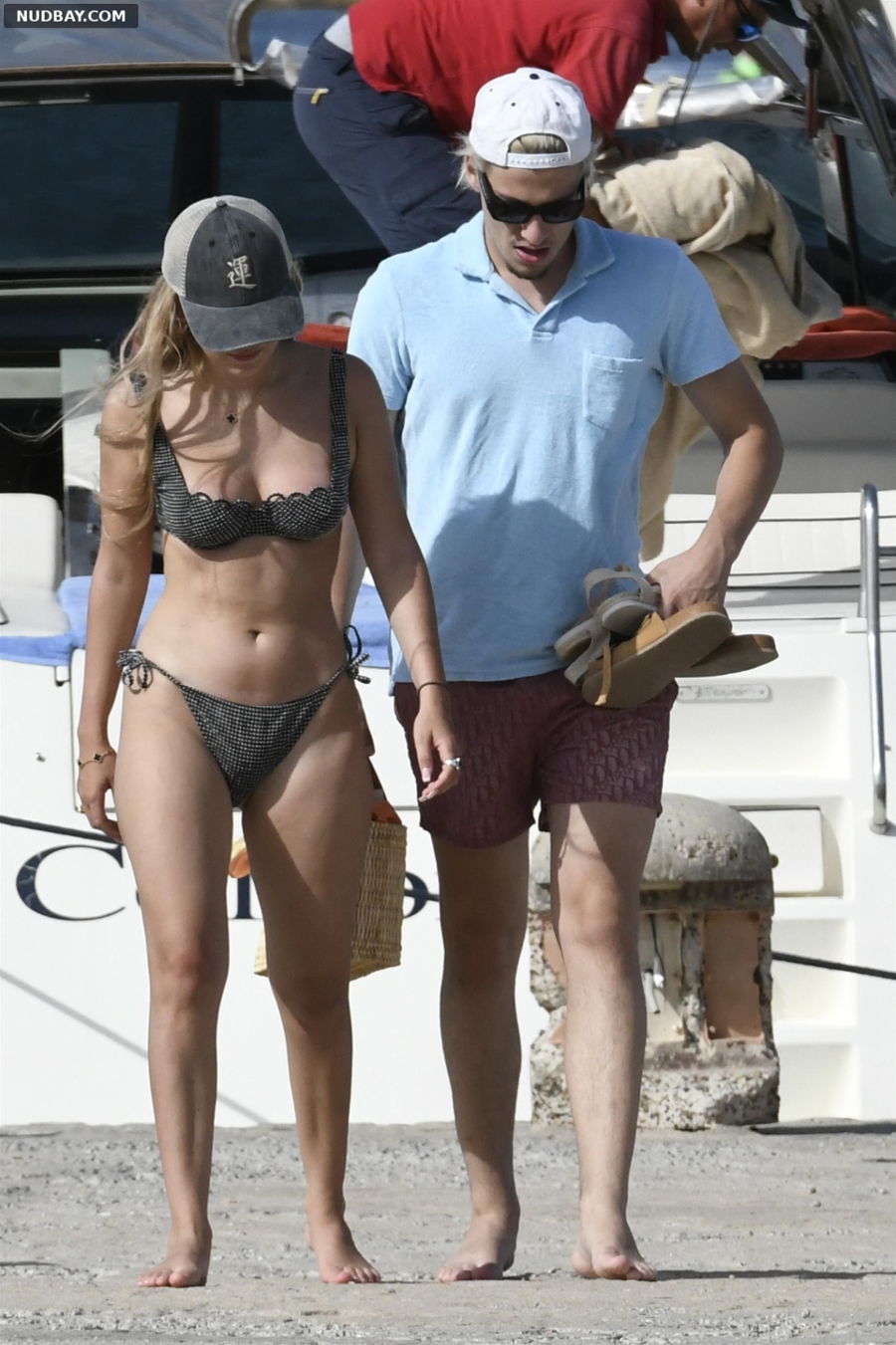 Millie Bobby Brown Nude Bikini on a boat in Sardinia Jul 06 2022