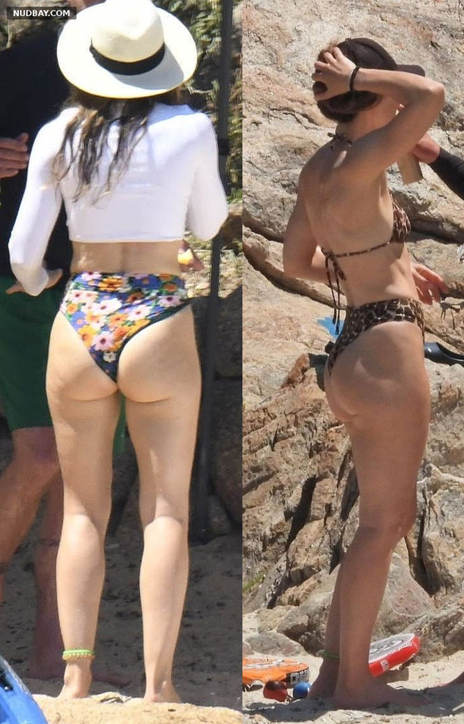 Jessica Biel juicy butt in bikini on vacation 2022
