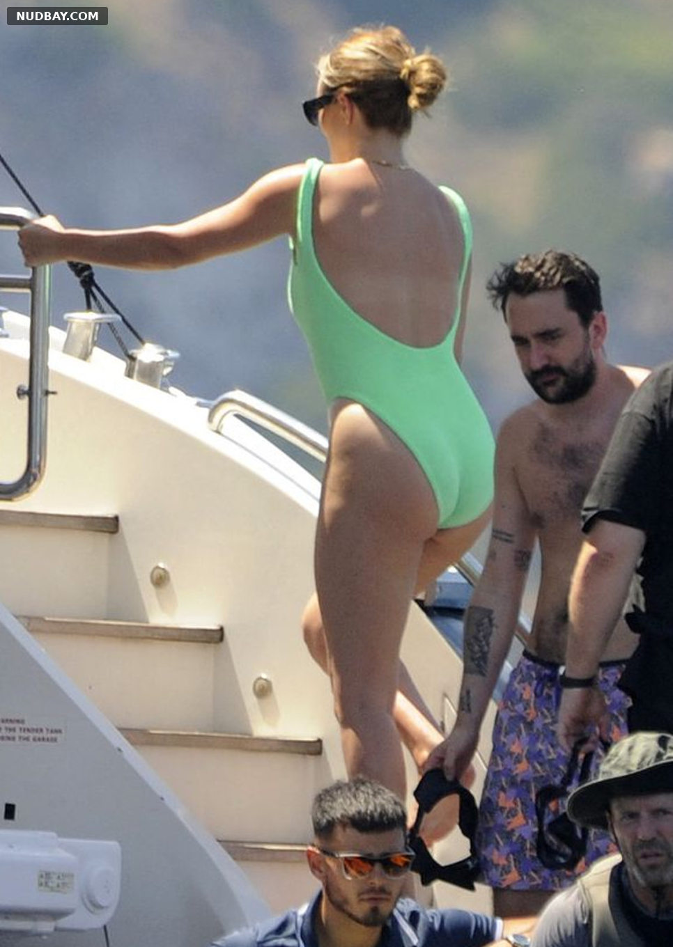 Rosie Huntington-Whiteley Butt in swimsuit on a boat in Formentera Aug 07 2022