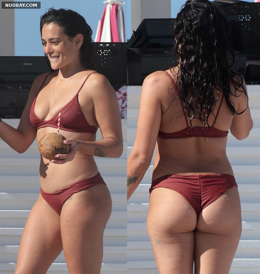 Natalie Martinez Naked in the ocean in Miami FL July 14 2017