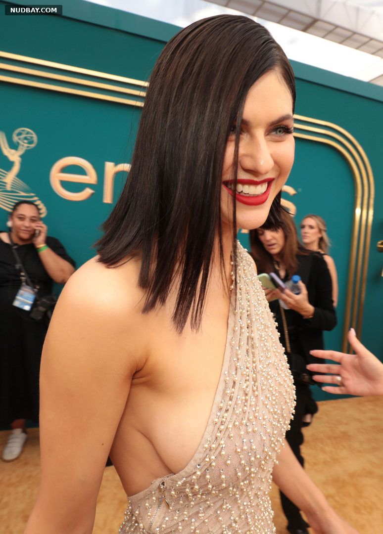 Alexandra Daddario Side Tits attending the Emmy Awards in Los Angeles 2022