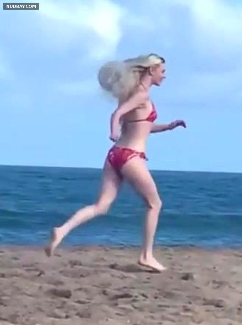 Anya Taylor-Joy nude at the beach in Uruguay 12 25 2021