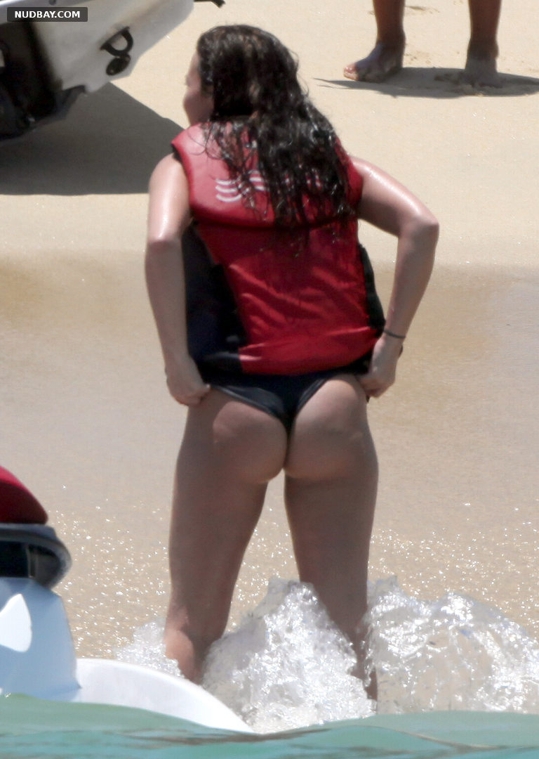 Demi Lovato Naked Ass in Bikini at the beach in Mexico 2011