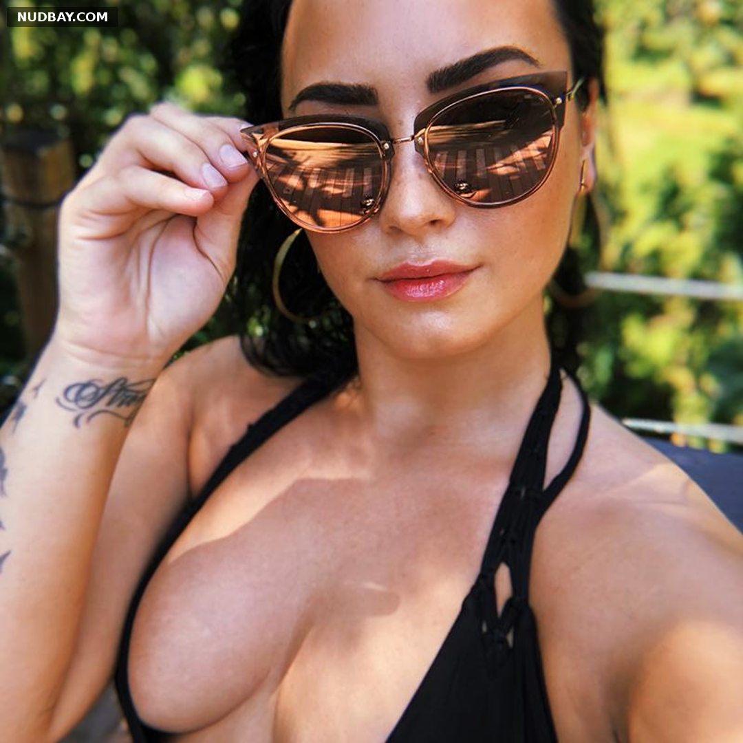 Demi Lovato nude tits DIFF Eyewear Promotion 2018