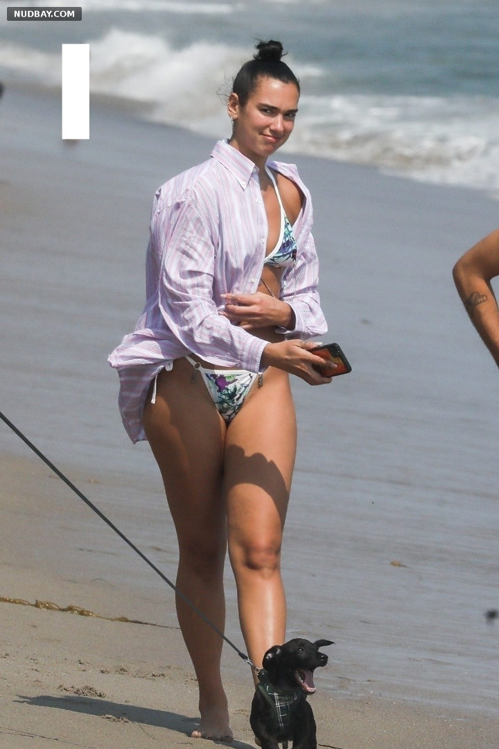 Dua Lipa nude on the beach in Malibu California 08 25 2020
