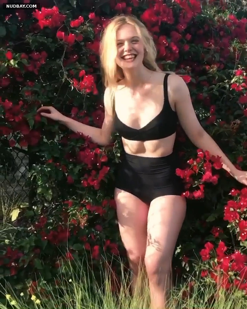 Elle Fanning naked in Vanity Fair October 2020