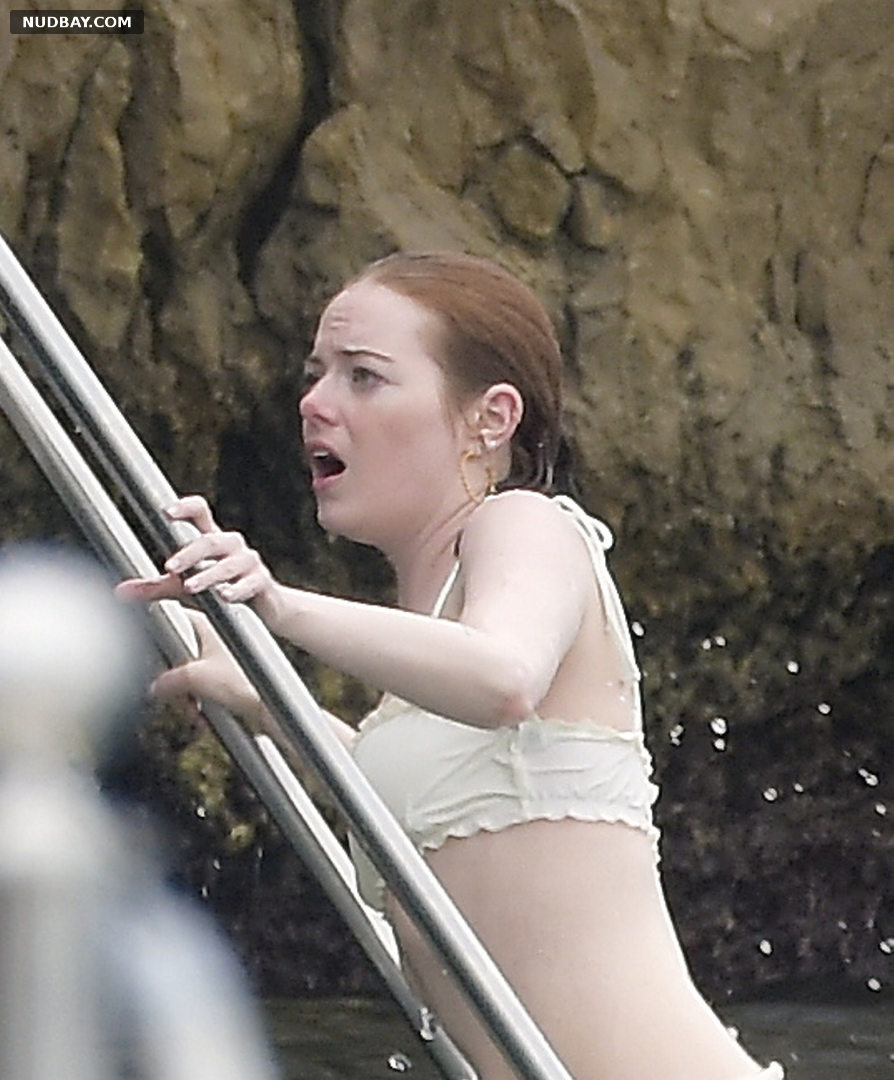 Emma Stone naked enjoying a day at the beach in Cannes 2018