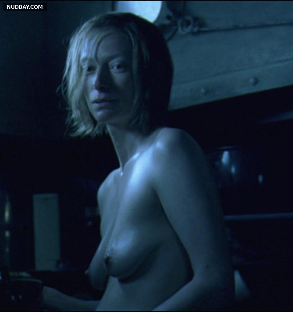 Tilda Swinton nude tits in Young Adam (2003)