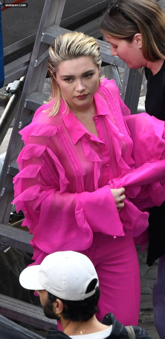 Florence Pugh Pokies on the set of a commercial for Valentino in Rome Mar 25 2023