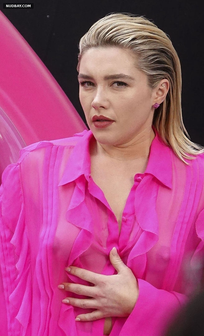 Florence Pugh See Thru on the set of a commercial for Valentino in Rome Mar 25 2023