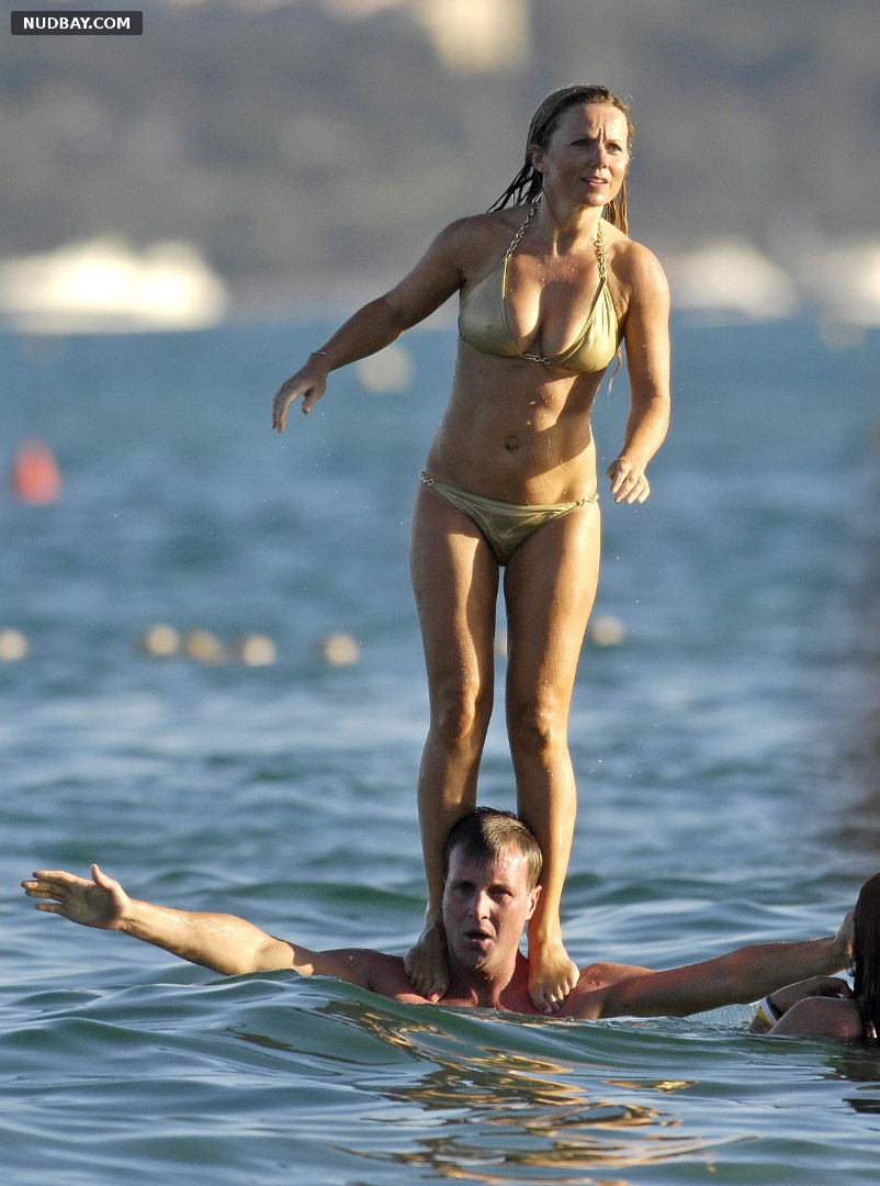 Geri Halliwell nude on the Beach in bikini 2009