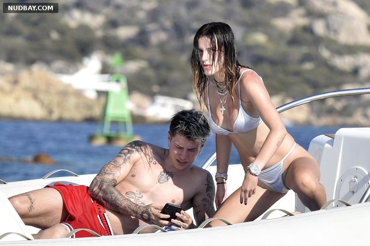 Bella Thorne crotch Ass & Booty hot BIkini on holiday in Sardinia 2019