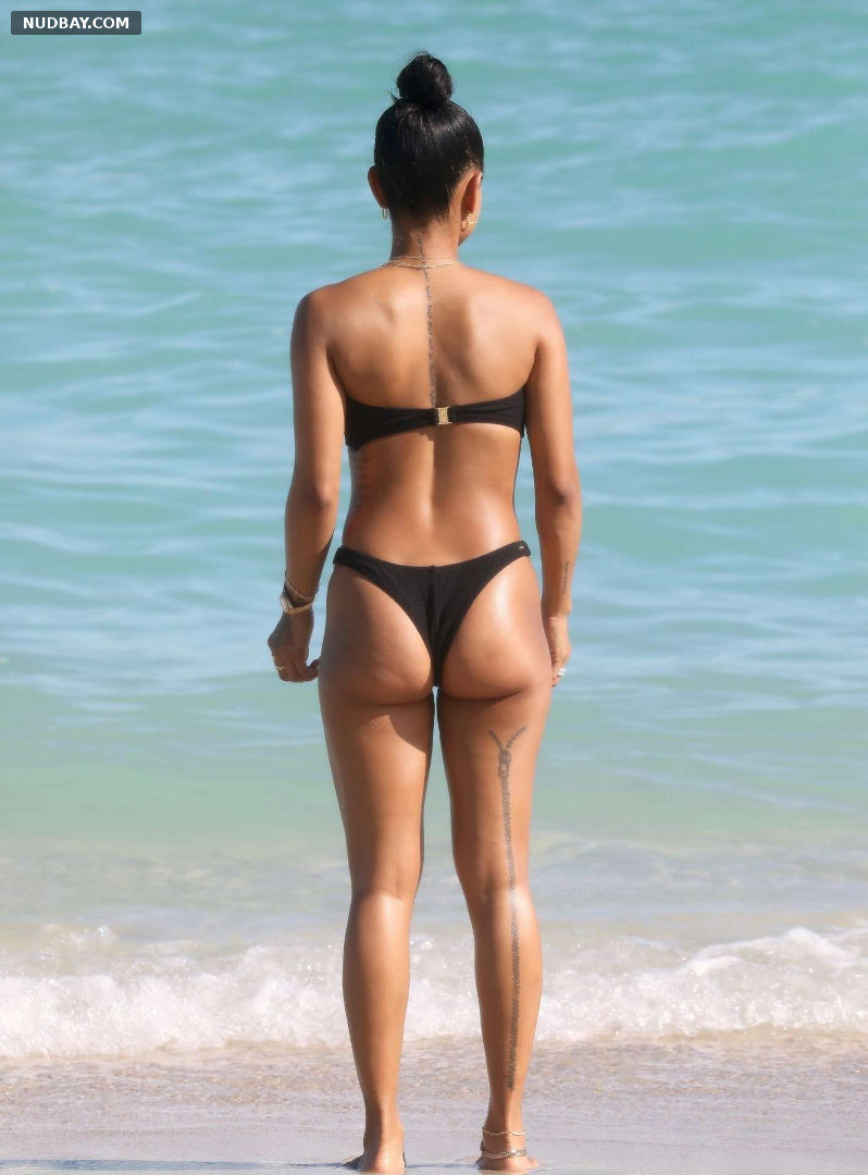 Karrueche Tran Ass Bikini on the Beach in Miami 2020