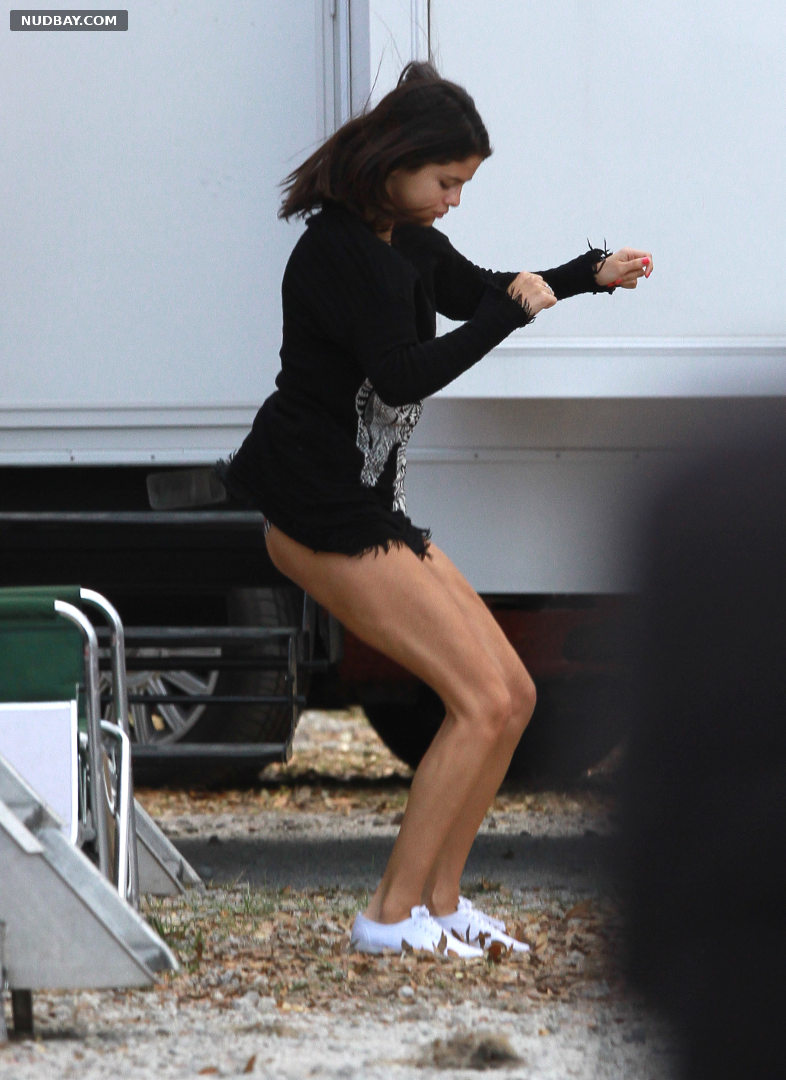 Selena Gomez oops on the Set of Spring Breakers in Florida 2012