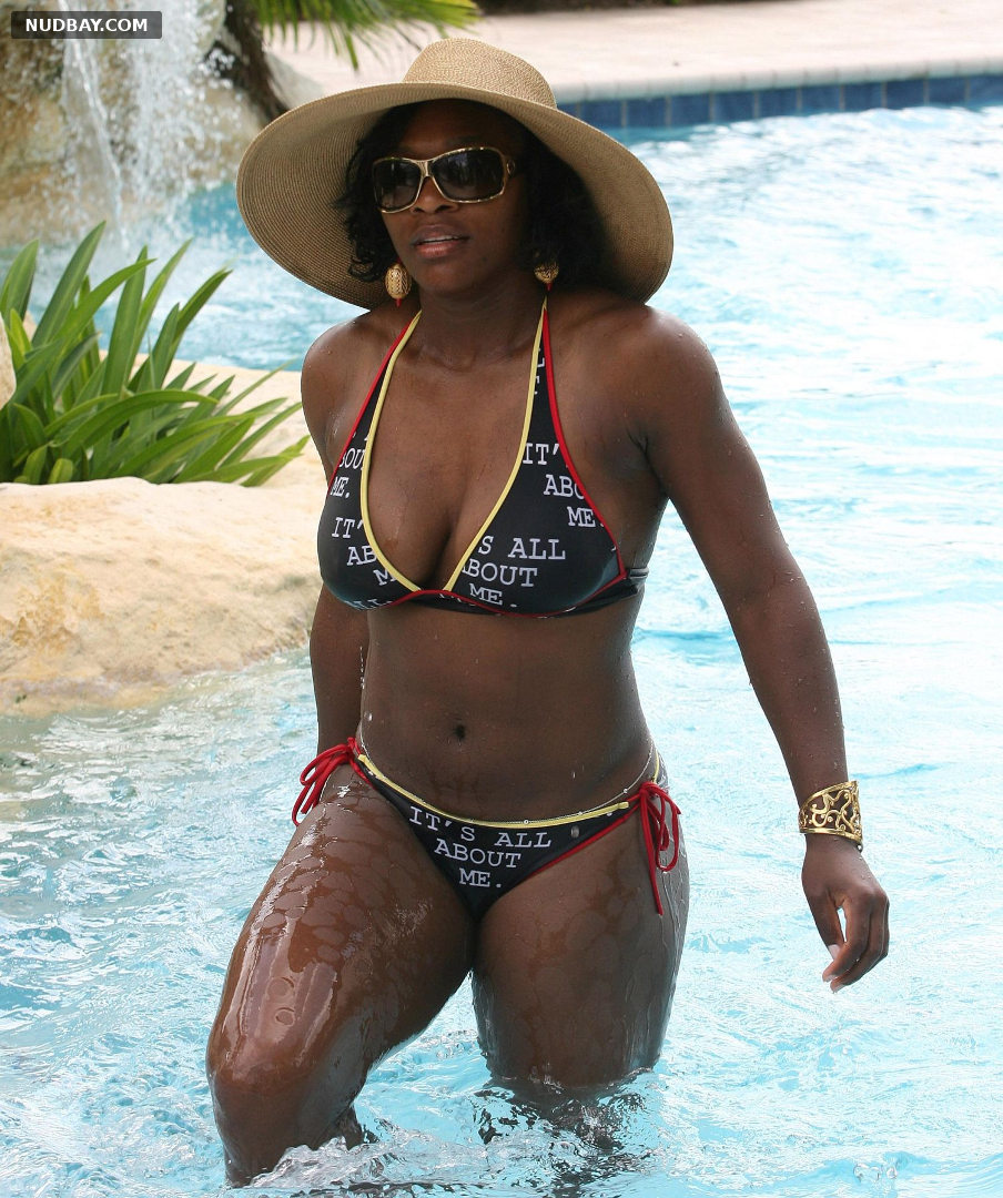 Serena Williams nude wears a bikini by the pool 2008