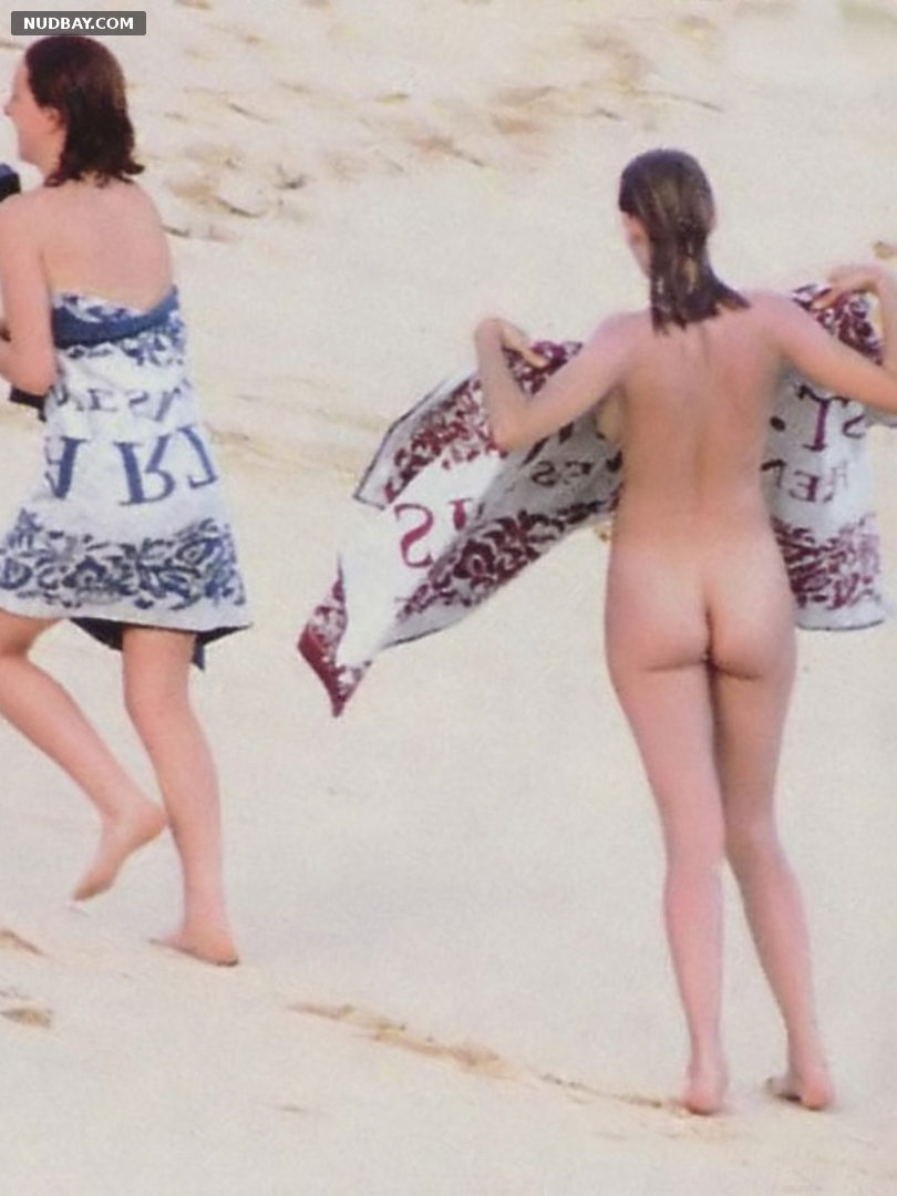 Uma Thurman nude ass vacation on the beach in St Barts 1996
