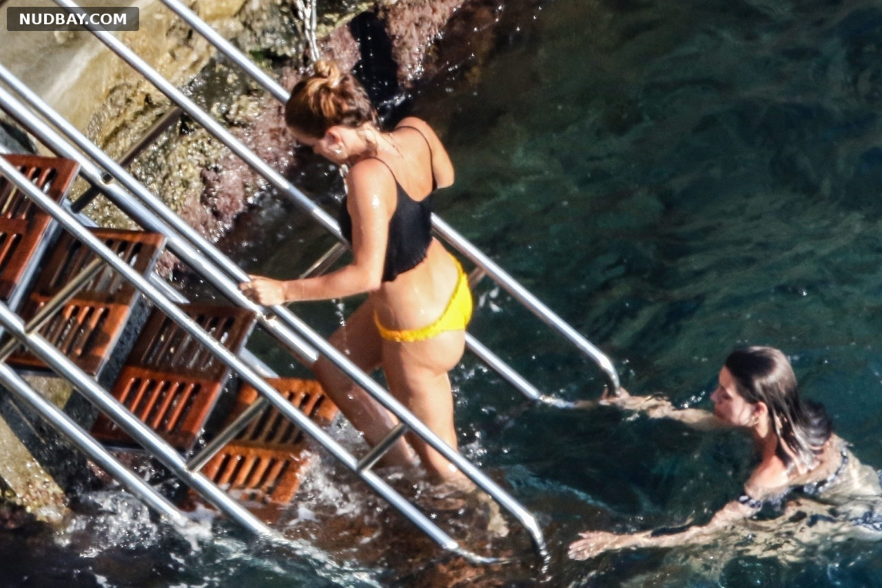 Emma Watson naked big ass in Bikini at a Beach in Positano Italy 08 04 2020