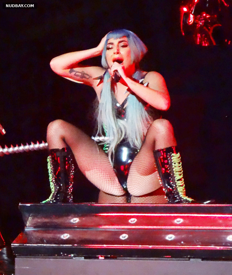 Lady Gaga pussy performing on stage at the Park Theater at Park MGM in Las Vegas 10 23 2019