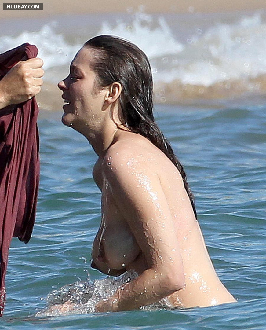 Marion Cotillard Naked Side Boobs on set of Rust and Bone Oct 12 2011