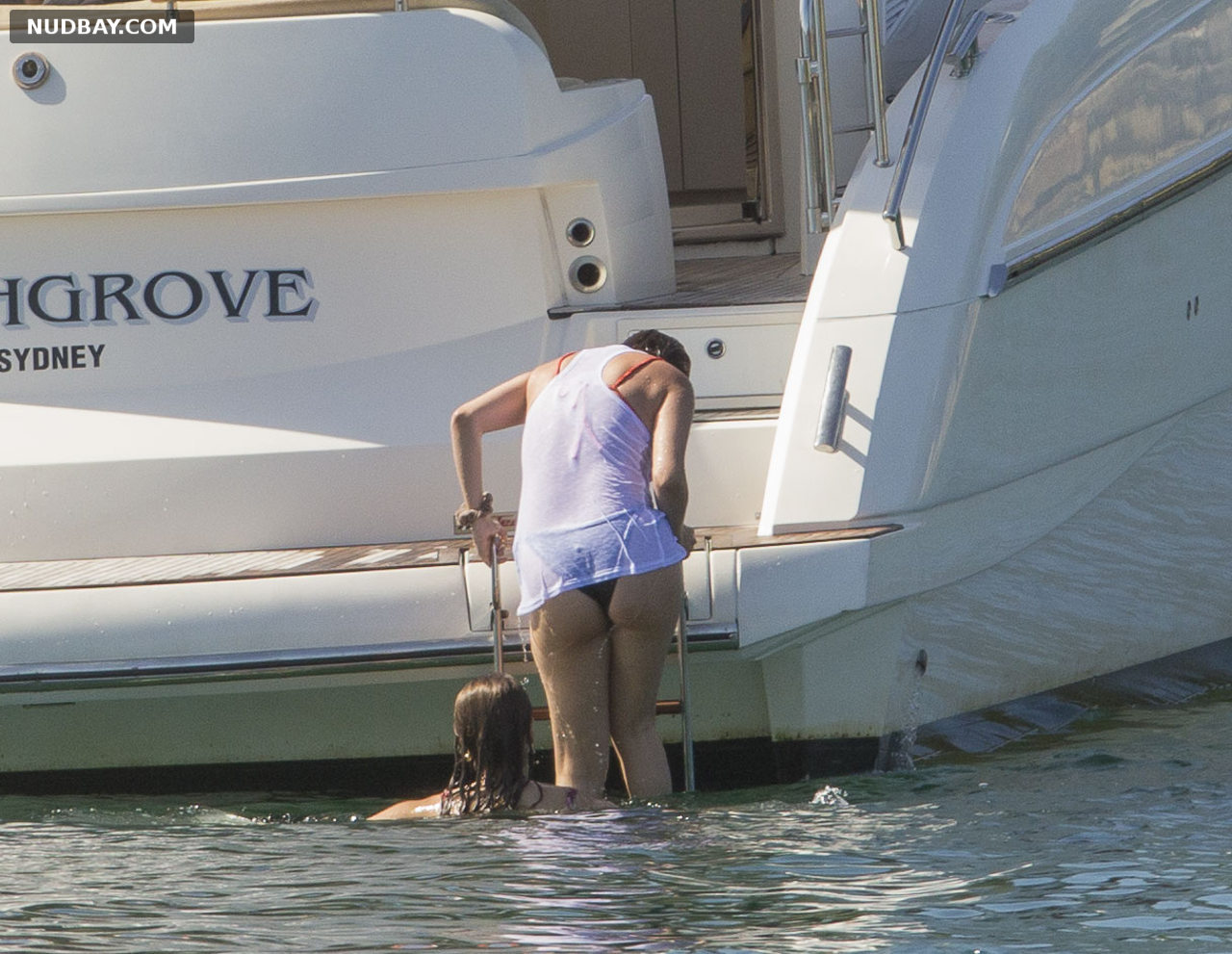 Selena Gomez wet ass in bikini on a boat around Sydney Harbour 03 19 2018