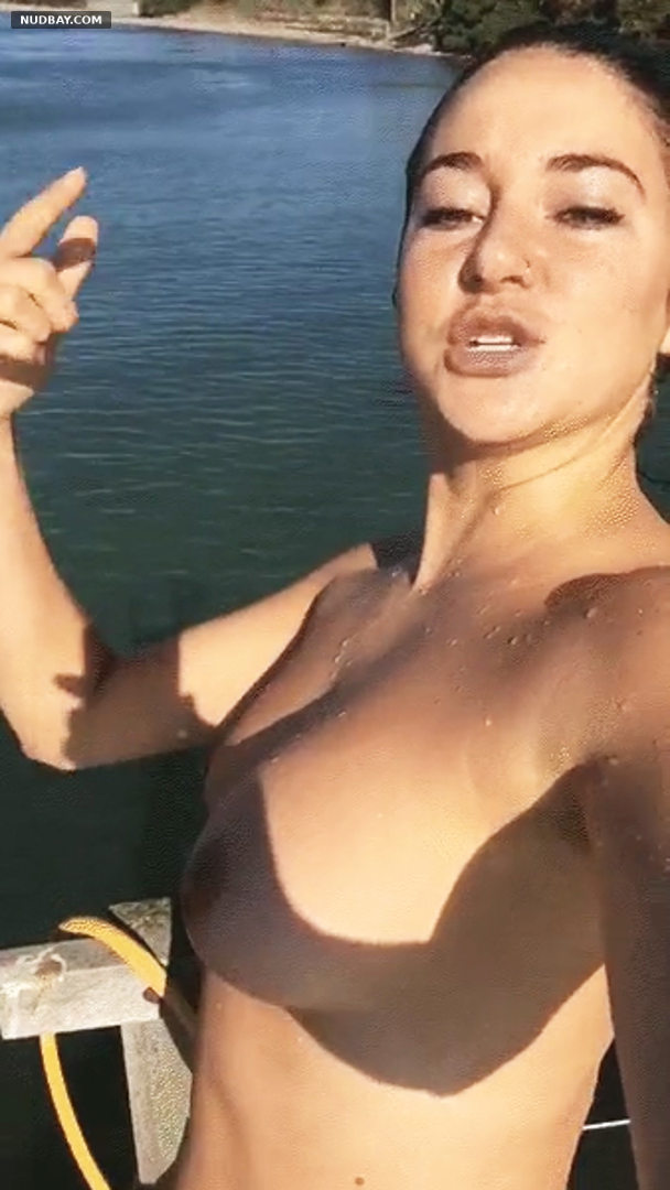 Shailene Woodley took off her bikini and showed naked boobs 2020