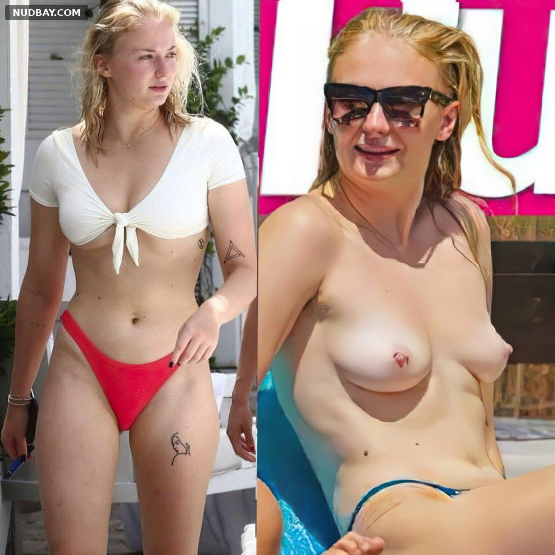 Sophie Turner nude showing tits on vacation 2019